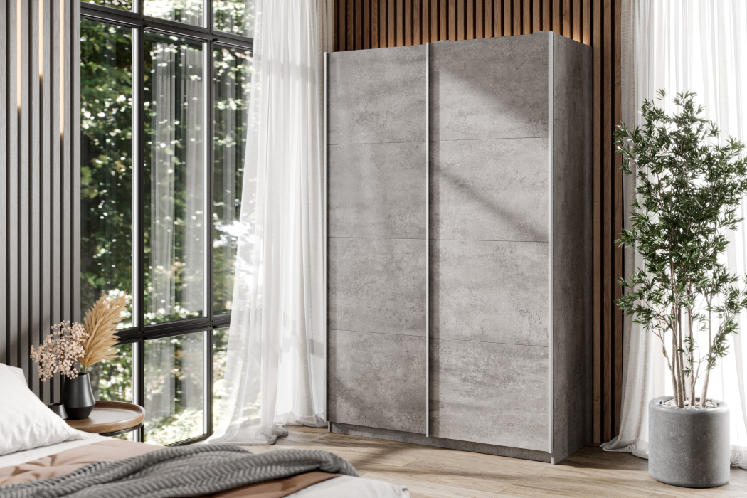 Шкафы-купе 2-х дверные, Шкаф-купе Smart 1224 2х дверный (фасады ЛДСП) профиль серебро