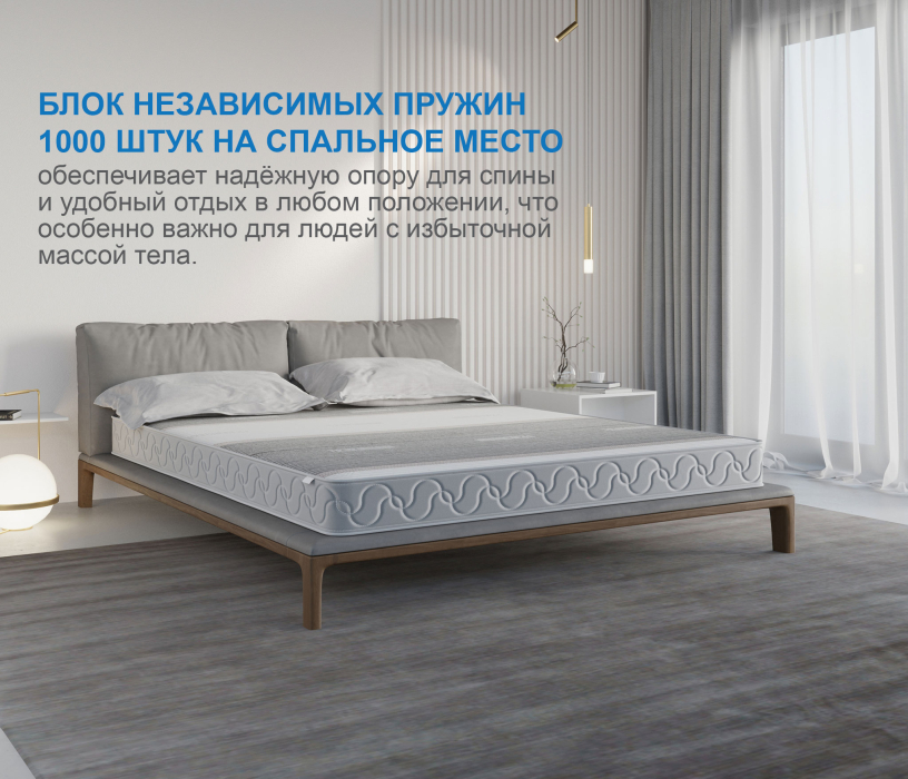 Пружинные матрасы, Матрас Корсика-Лайт в чехле Magnetic 1200х2000