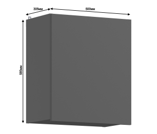 Леон шкаф навесной 1 дв 50х59 см