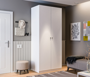 Шкаф 2х дверный Макс 1000 Белый