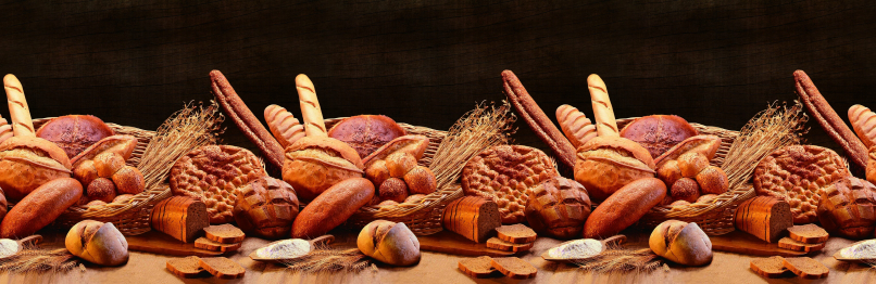 Кухонный фартук Хлеб 2000x600x1.5 мм глянец