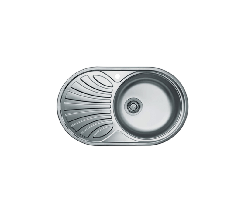 Кухонные мойки, Мойка кухонная EC-259 круглая 48*77 чаша правая,сифон  S-710