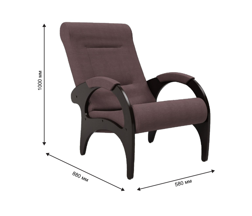 Кресло для отдыха, Кресло для отдыха Римини, ткань велюр