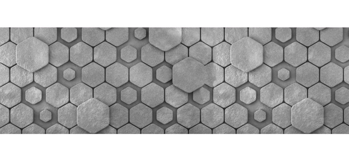 Стеновые панели из АБС-пластика, Кухонный фартук Соты 3D 2000x600x1.5 мм глянец