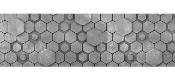 Кухонный фартук Соты 3D 2000x600x1.5 мм глянец