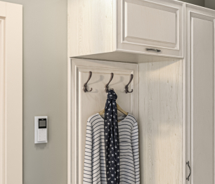 Прихожая Гранд / Ливерпуль СБ-3509 Дуб Приморский Белый/МДФ Классика Светлый