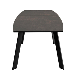 Стол XL160 хромикс бронза/черный/опоры черные