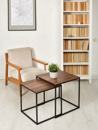 Комплект из двух квадратных журнальных столиков М002.0А52