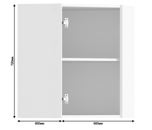 Регина корпус для шкафа навесного углового 1 дв 60х72