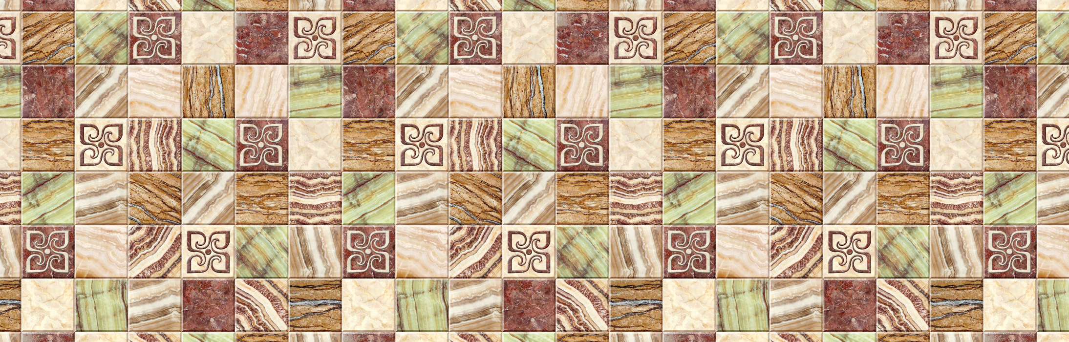 Стеновые панели из АБС-пластика, Кухонный фартук Оникс 3000x600x1.5 мм глянец