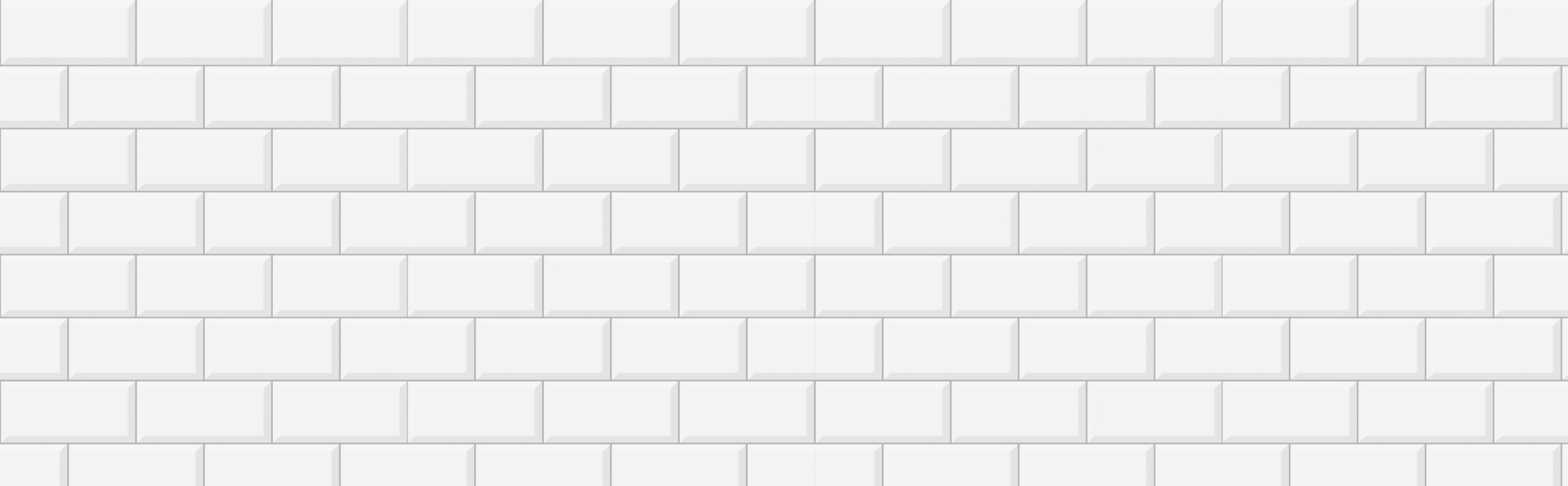 Стеновые панели из АБС-пластика, Кухонный фартук Белая плитка 1000x600x1.5 мм глянец