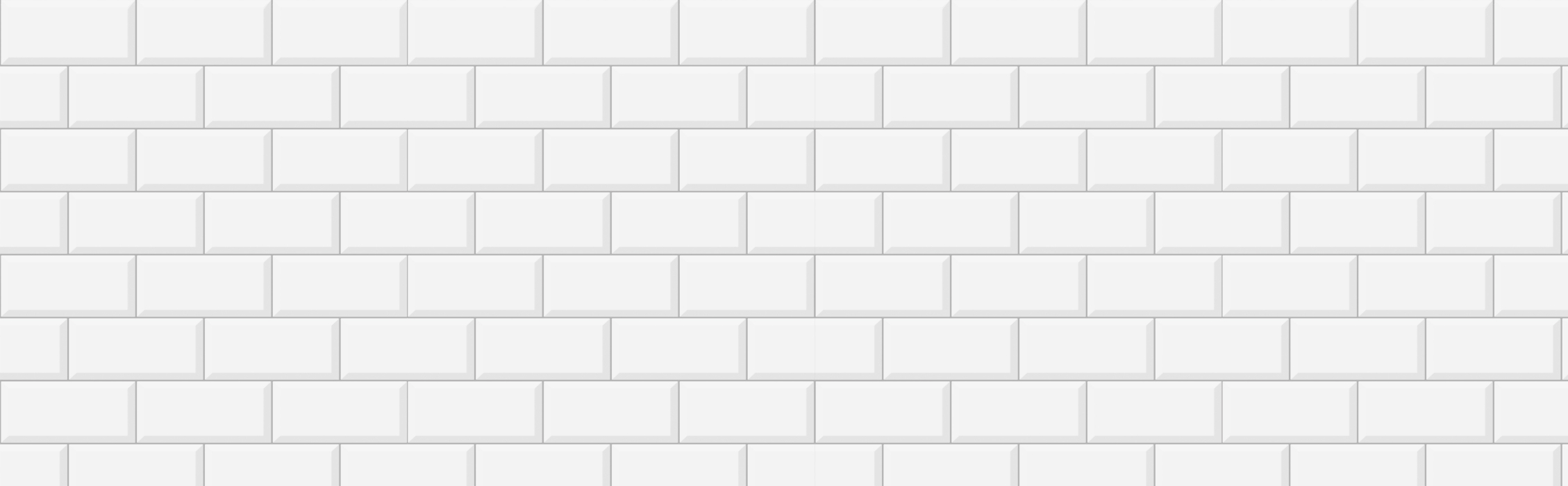 Стеновые панели из АБС-пластика, Кухонный фартук Белая плитка 2000x600x1.5 мм глянец