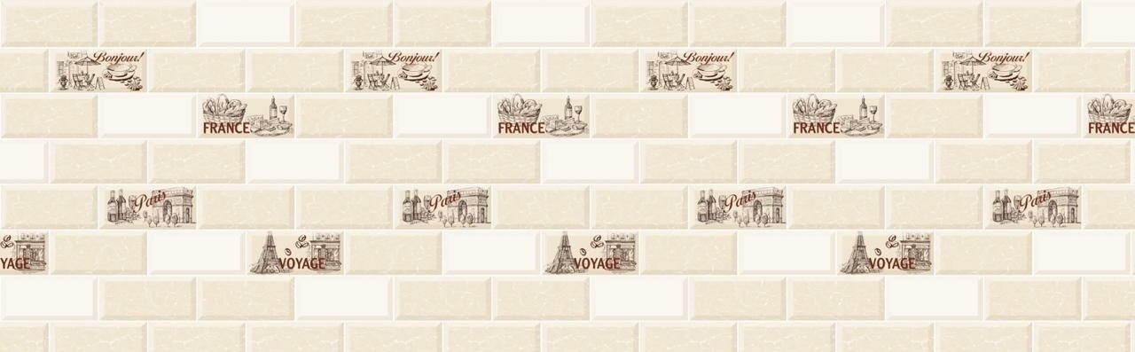 Стеновые панели из АБС-пластика, Кухонный фартук Париж 3000x600x1.5 мм глянец