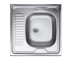 Кухонные мойки, Мойка накладная EC-209 60*60 чаша справа