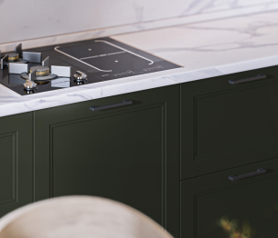 Кухонный гарнитур Регина Белый/МДФ Modern Олива 3,2 м