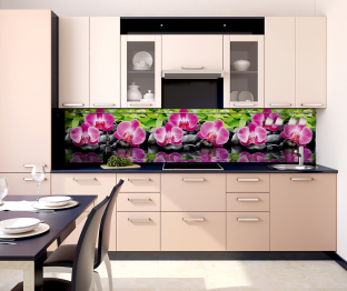 Кухонный фартук Орхидеи 2000x600x1.5 мм глянец