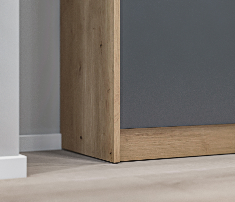 Шкафы в прихожую, Шкаф-пенал Сидней СБ-2684 Дуб дикий/Диамант серый