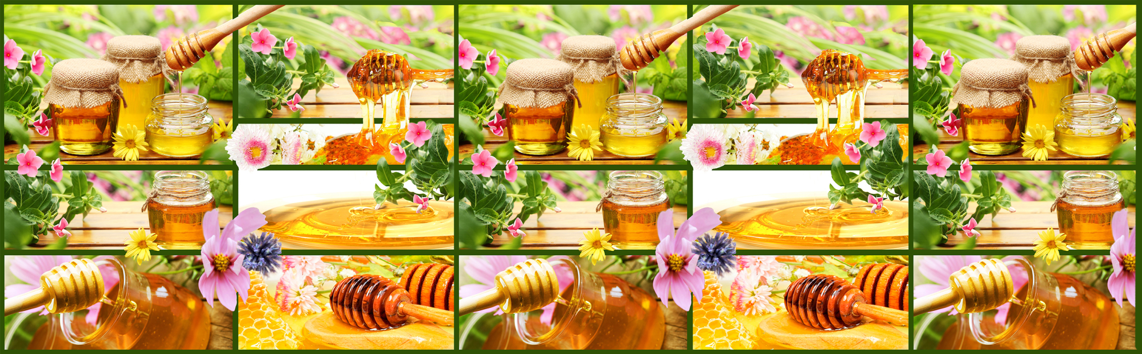 Стеновые панели из АБС-пластика, Кухонный фартук Мед 3000x600x1.5 мм глянец