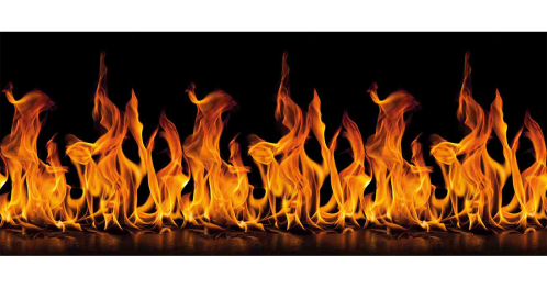 Кухонный фартук Огонь 1000x600x1.5 мм глянец