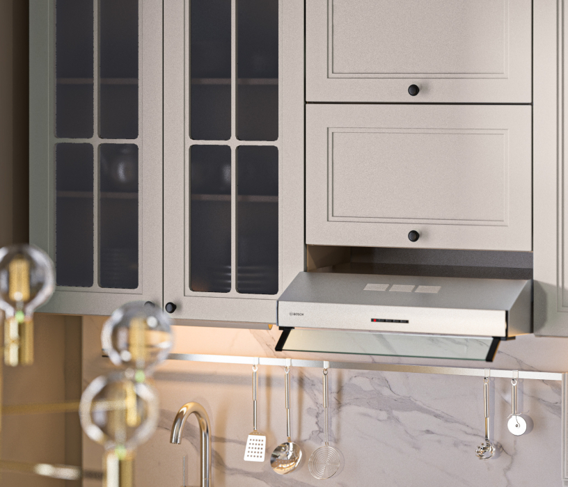 Кухонные гарнитуры, Кухонный гарнитур Регина Белый/МДФ MODERN Кашемир 2 м