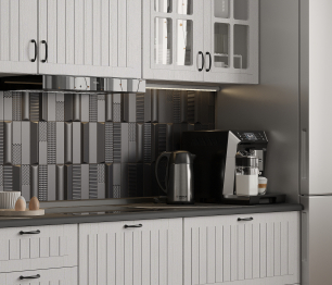 Кухонный гарнитур Регина Белый/Сандал Белый 4,1 м