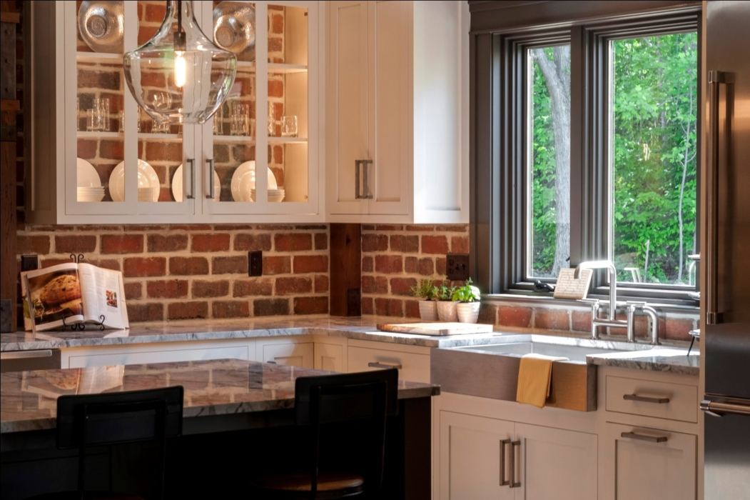 Стеновые панели из АБС-пластика, Кухонный фартук Кирпичи лофт 3000x600x1.5 мм глянец