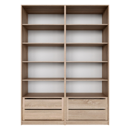 Шкаф распашной Е1 Локер 162х52.5х220 см,с двумя комплектами полок и двумя модулями