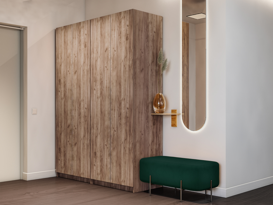 Шкафы распашные, Шкаф распашной Е1 Локер 162х52.5х220 см,с полками и двумя модулями