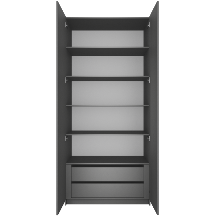 Шкафы распашные, Шкаф распашной Е1 Локер 101x52.5x220 см, с полками и модулем