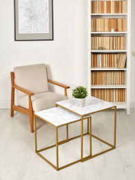 Комплект из двух квадратных журнальных столиков М002.0В70